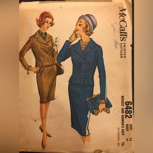 Size 14 McCalls Vintage (used) Pattern 6482